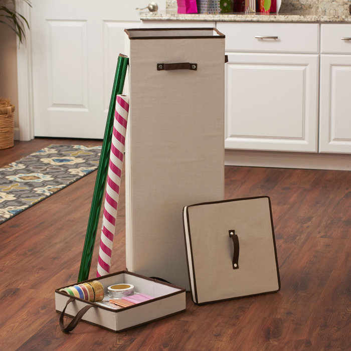 upright gift wrap storage